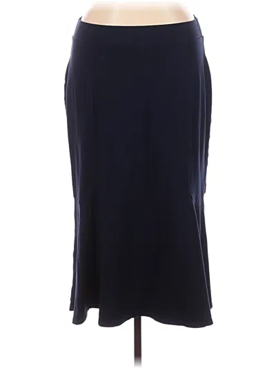 Pre-owned Lands' End Formal Skirt In Blue