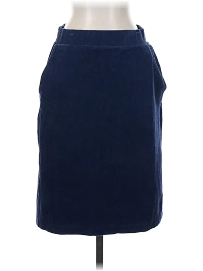 Pre-owned Lands' End Formal Skirt In Blue