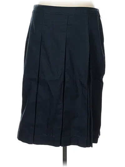 Pre-owned Lands' End Formal Skirt In Blue
