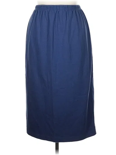 Pre-owned Lands' End Formal Skirt In Blue