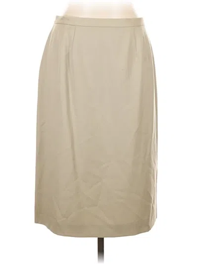 Pre-owned Lands' End Formal Skirt In Brown
