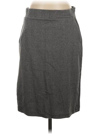 Pre-owned Lands' End Formal Skirt In Gray