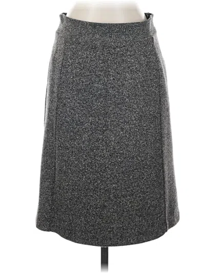 Pre-owned Lands' End Formal Skirt In Gray