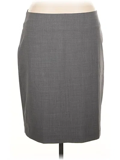 Pre-owned Lands' End Formal Skirt In Gray
