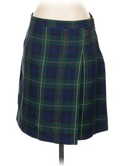 Pre-owned Lands' End Formal Skirt In Green