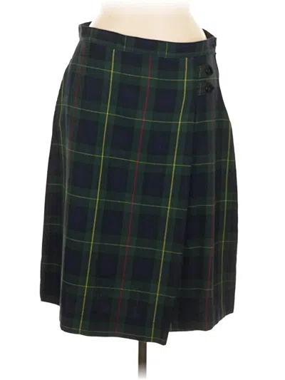 Pre-owned Lands' End Formal Skirt In Green