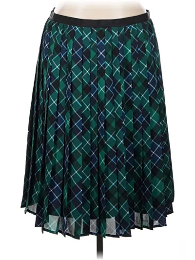 Pre-owned Lands' End Formal Skirt In Green