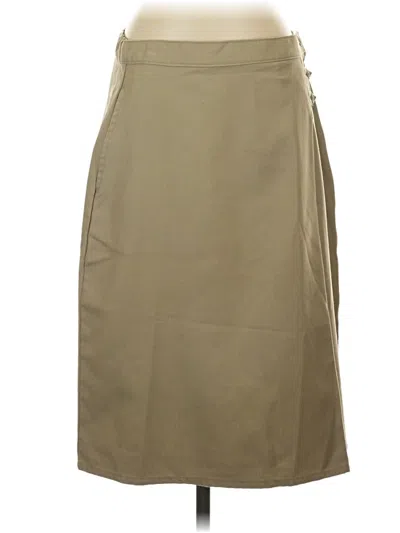 Pre-owned Lands' End Formal Skirt In Tan