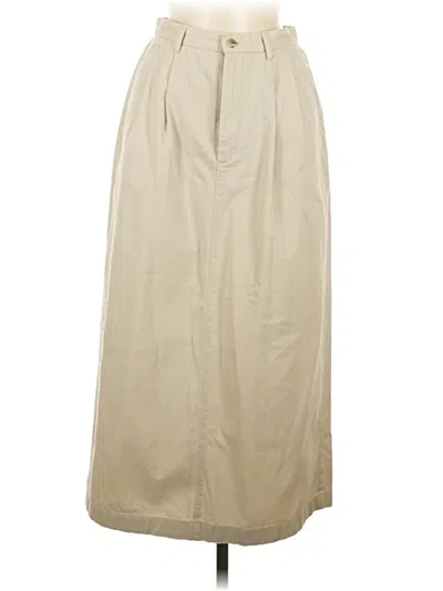 Pre-owned Lands' End Formal Skirt In Tan