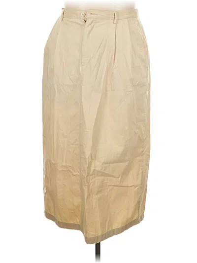 Pre-owned Lands' End Formal Skirt In Tan