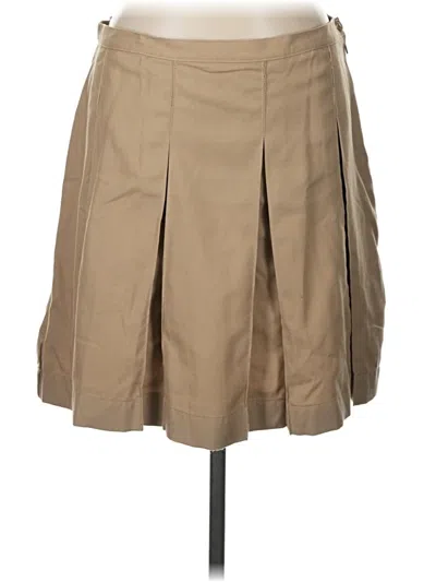 Pre-owned Lands' End Formal Skirt In Tan