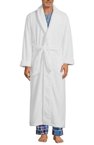 Lands' End Full Length Turkish Terry Robe In White