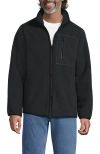Lands' End Full Zip High Pile Fleece Jacket In Black