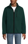 Lands' End Full Zip High Pile Fleece Jacket In Green