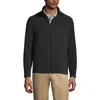 Lands' End Full-zip Mid-weight Fleece Jacket In Dark Charcoal