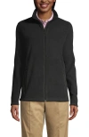 Lands' End Full-zip Mid-weight Fleece Jacket In Black