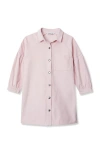 Lands' End Girls 3/4 Sleeve Corduroy Shirt Dress In Pink