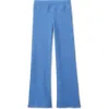 Lands' End Kids'  Girls Active Flare Ribbed Leggings In Blue
