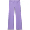 Lands' End Girls Active Flare Ribbed Leggings In Purple