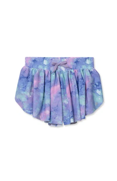 Lands' End Kids'  Girls Active Flutter Shorts In Blue