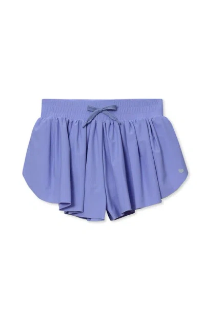 Lands' End Kids'  Girls Active Flutter Shorts In Blue