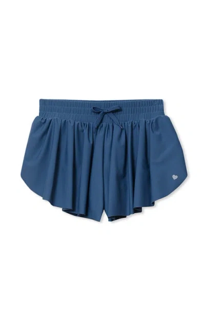 Lands' End Kids'  Girls Active Flutter Shorts In Blue