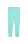 Lands' End Kids'  Girls Active Leggings In Aruba Blue
