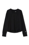 Lands' End Girls Active Long Sleeve Top In Black