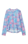 Lands' End Kids'  Girls Active Long Sleeve Top In Multi