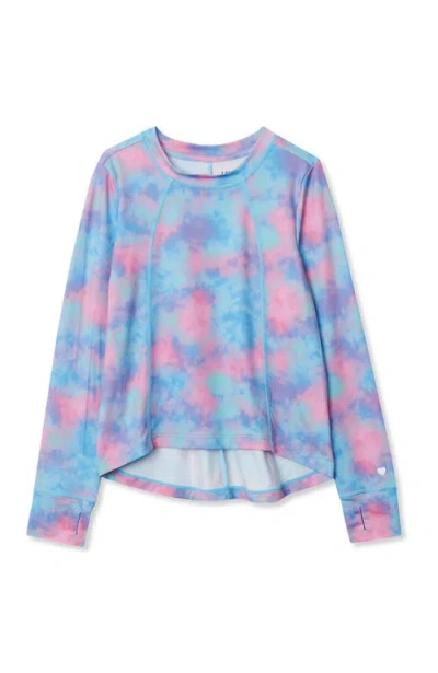 Lands' End Kids'  Girls Active Long Sleeve Top In Multi