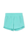 Lands' End Girls Active Woven Shorts In Aruba Blue