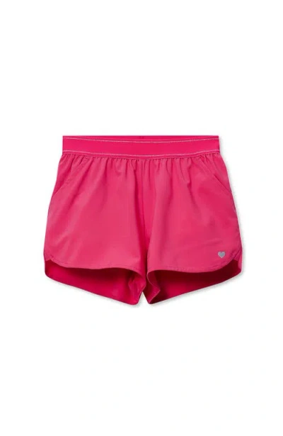Lands' End Kids'  Girls Active Woven Shorts In Pink
