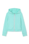 Lands' End Girls Active Zip Up Hoodie In Aruba Blue