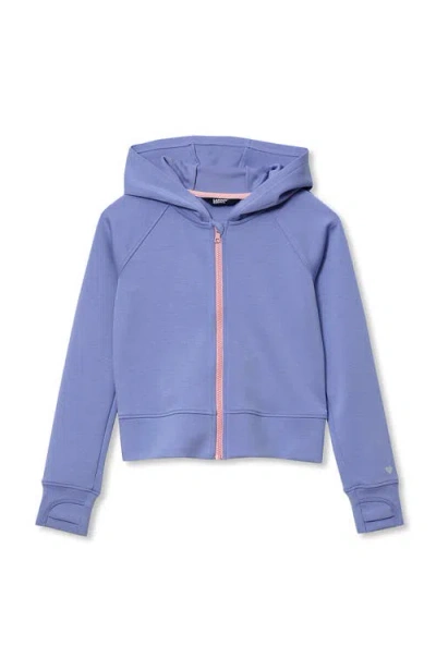 Lands' End Kids'  Girls Active Zip Up Hoodie In Blue