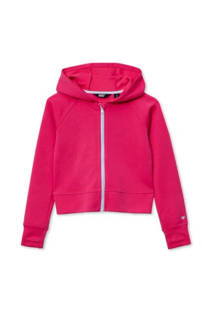 Lands' End Kids'  Girls Active Zip Up Hoodie In Red