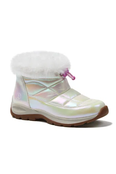 Lands' End Girls Any Weather Puffer Boots In White