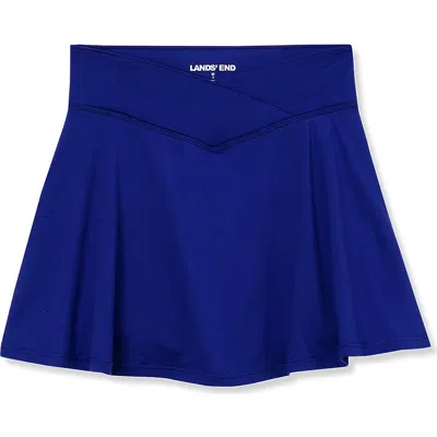 Lands' End Kids'  Girls Athletic Active Skort In Deep Blue