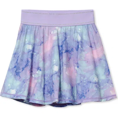 Lands' End Kids'  Girls Athletic Active Skort In Purple