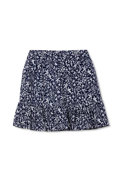 Lands' End Kids'  Girls Breezy Woven Skort In Blue