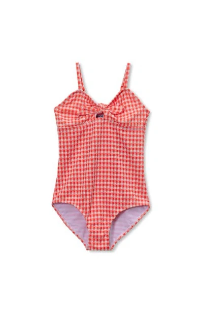 Lands' End Kids'  Girls Chlorine Resistant Cutout One Piece Swimsuit In Multi