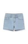 Lands' End Kids'  Girls Comfort Waist Denim Jean Shorts In Coastal Blue