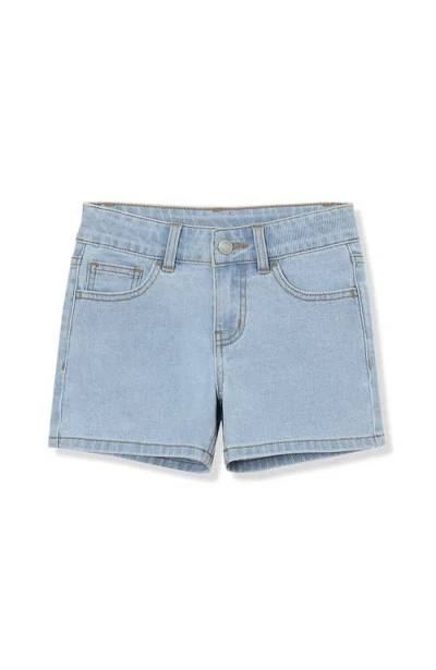 Lands' End Kids'  Girls Comfort Waist Denim Jean Shorts In Coastal Blue