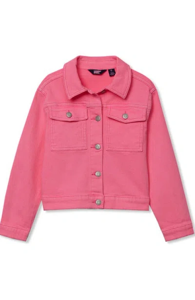 Lands' End Kids'  Girls Denim Jacket In Pink