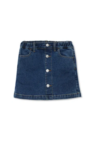 Lands' End Kids'  Girls Denim Skort In Blue