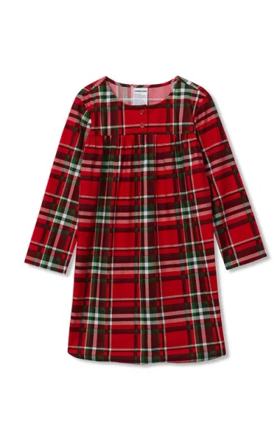Lands' End Kids'  Girls Flannel Nightgown In Red
