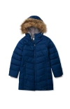 Lands' End Kids'  Girls Fleece Lined Coat In Blue