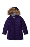 Lands' End Kids'  Girls Fleece Lined Coat In Purple