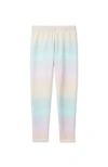 Lands' End Kids'  Girls Fleece Lined Leggings In Multi