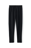 Lands' End Kids'  Girls Fleece Lined Leggings In Black