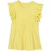 LANDS' END LANDS' END GIRLS FLUTTER SLEEVE TIERED PEASANT TOP
